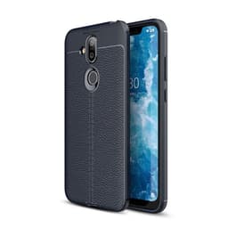 Nahkakuvioitu TPU kuori Nokia 8.1 2018 (TA-1128)  - sininen