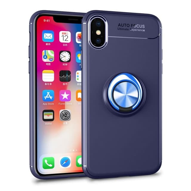 Slim Ring kotelo Apple iPhone XS Max (6.5 ")  - sininen