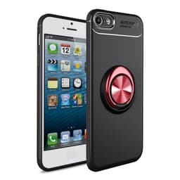 Slim Ring cover Apple iPhone 5, 5S, 5SE  - Sort / Rød