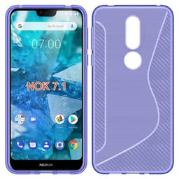 S Line silikondeksel Nokia 7.1 2018 (TA-1095)  - lilla