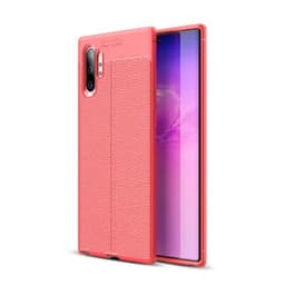 Nahkakuvioitu TPU kuori Samsung Galaxy Note 10 Plus (SM-N975F)  - puna