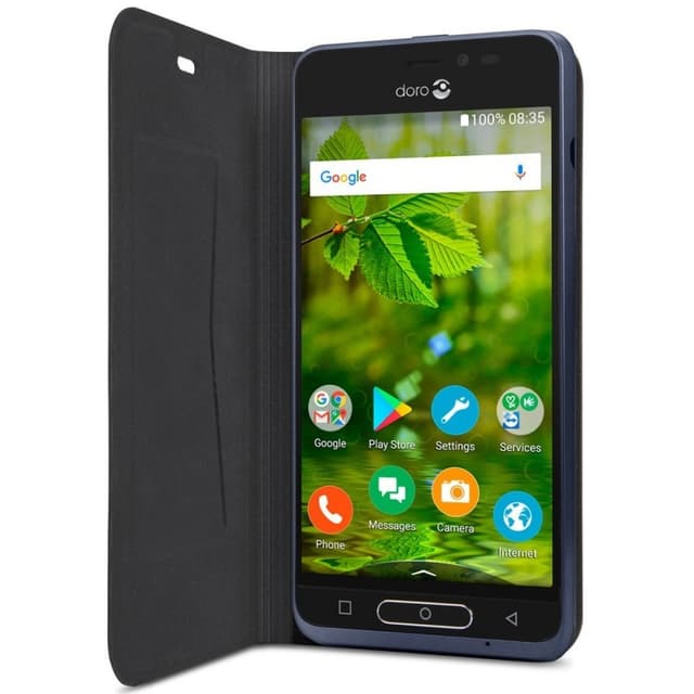 Housse étui En Liège Pour Téléphone Doro 8035 - Coque Flip Protectrice - Neuf