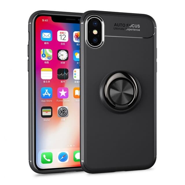 Slim Ring Case Apple iPhone XS Max (6.5")  - Svart
