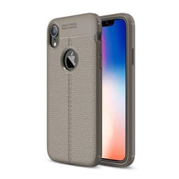 Lærmønstret silikondeksel Apple iPhone XR (6.1")  - Grå