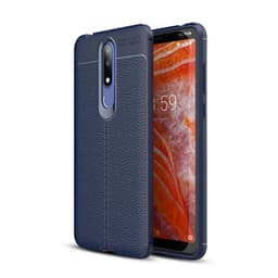 Nahkakuvioitu TPU kuori Nokia 3.1 Plus (TA-1118)  - sininen