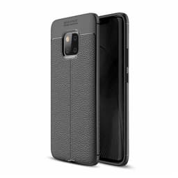 Nahkakuvioitu TPU kuori Huawei Mate 20 Pro (LYA-L29)  - musta