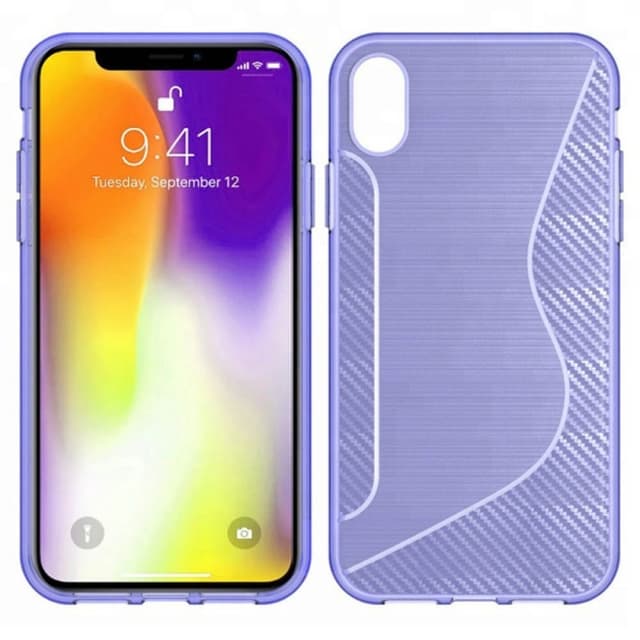 S-Line Silicone Cover til Apple iPhone XS Max (6,5 ")  - lilla