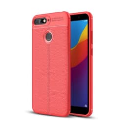 Nahkakuvioitu TPU kuori Huawei Y6 2018 (ATU-L21)  - punainen