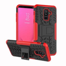 Iskunkestävä Suojakuori Samsung Galaxy J8 2018 (SM-J800F)  - punaine