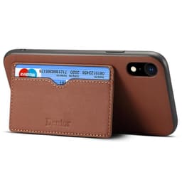Denior nahkakotelo, korttipaikka Apple iPhone XR (6.1 ")  - ruskea