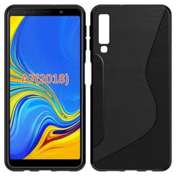S Line Suojakuori Samsung Galaxy A7 2018 (SM-A750F)  - musta