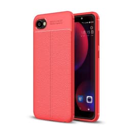 Lærmønstret silikondeksel HTC Desire 12  - RØD