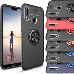 Huawei P30 Slim Ring kotelo (ELE-L29)  - Musta / Rose