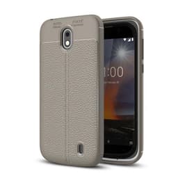Lærmønstret silikondeksel Nokia 1 2018 (TA-1047)  - Grå