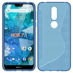 S Line silikon skal Nokia 7.1 2018 (TA-1095)  - Blå