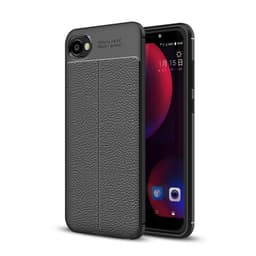 Lærmønstret silikondeksel HTC Desire 12  - Svart