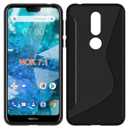 S Line Suojakuori Nokia 7.1 2018 (TA-1095)  - musta