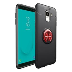 Slim Ring cover Samsung Galaxy J6 2018 (SM-J600F)  - Sort / Rød