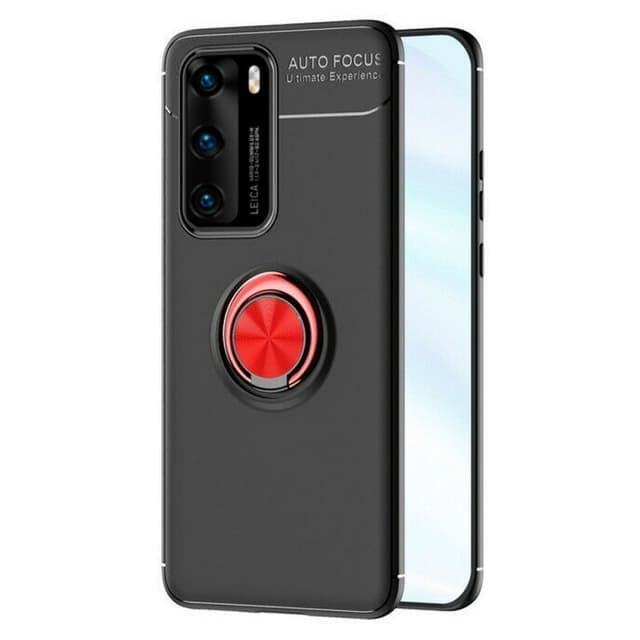 Slim Ring Cover Huawei P40 (ANA-AN00)  - Sort / Rød