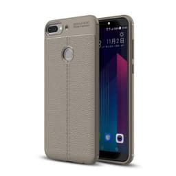 Lærmønstret silikondeksel HTC Desire 12 Plus  - Grå