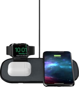 Mophie 3-i-1 trådløs ladeplate (sort)