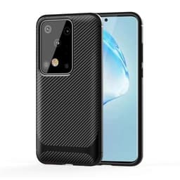 TPU-cover Samsung Galaxy S20 Ultra, Carbon Fiber+Sort
