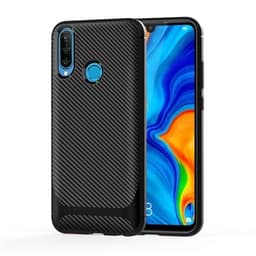 TPU deksel Huawei Honor 9X, Carbon Fiber+Svart