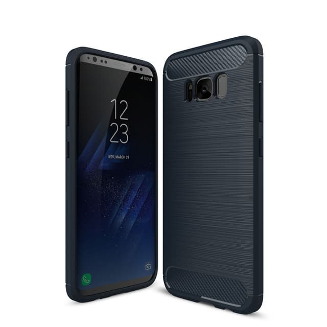 SKALO Samsung S8 Armor Carbon Stöttåligt TPU-skal - Blå