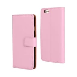 SKALO iPhone 6/6S Plånboksfodral Äkta Skinn - Ljusrosa