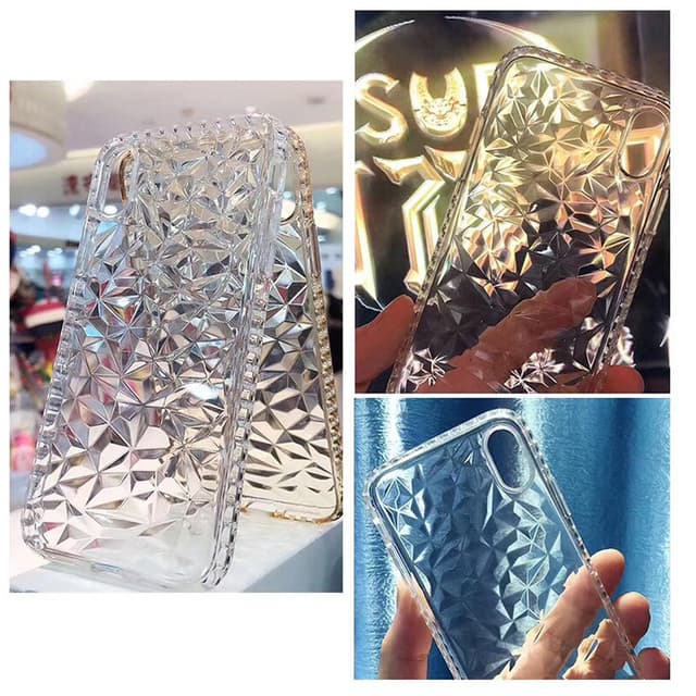 Extra tåligt 3D Diamant TPU iPhone 7/8 - Guld