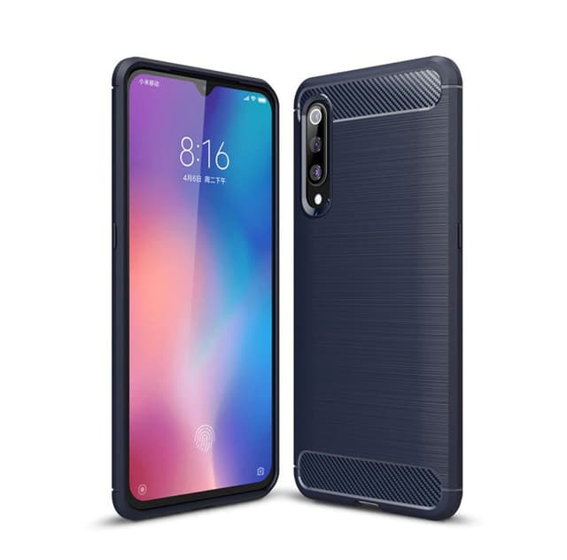 Stöttåligt Armor Carbon TPU-skal Xiaomi Mi 9 - Blå