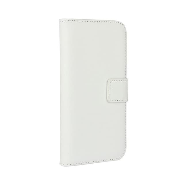 Plånboksfodral Äkta Skinn Samsung Note 9 - Vit