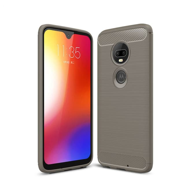 Stöttåligt Armor Carbon TPU-skal Moto G7 Plus - Grå