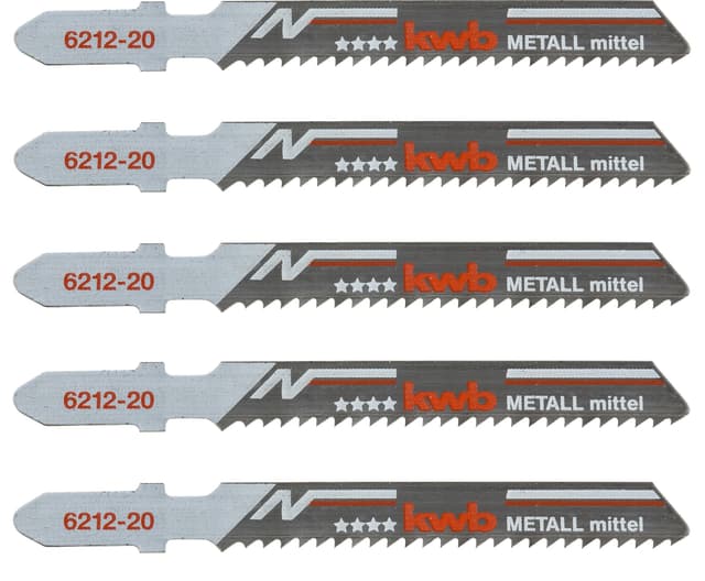 Stikksagblad, metall, medium, 5 stk.