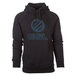 ESL broderad hoodie (XL) (svart)
