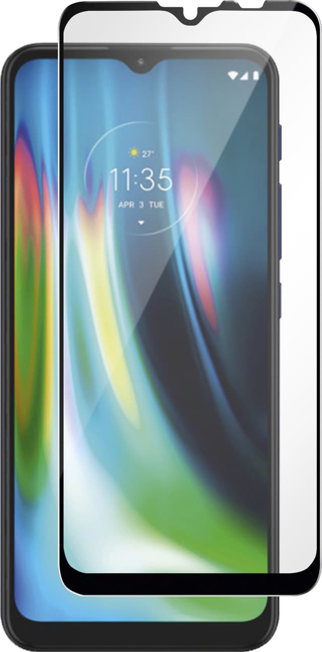 Panzer Full-Fit Motorola Moto G9 Play skärmskydd (svart)