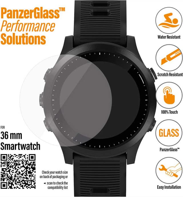 PanzerGlass skärmskydd för Garmin Fenix 5S Plus/Vivoactive 3 36 mm