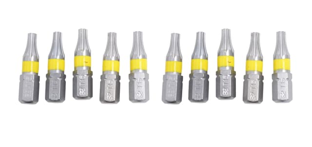 Bits TORX 15 - 10 stk. i æske S2 stål