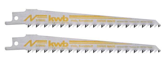 Savklinger til bajonetsat, 130 mm, træ, 2 stk.