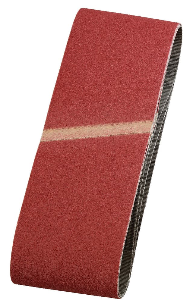 Slipband till bandslip, 75×457 mm, korn 80, 3 st., på SB-kort