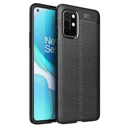 Litchi Skin pehmeä TPU-kotelo OnePlus 8T: lle - musta