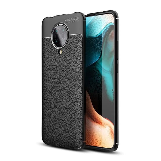 Xiaomi Poco F2 Pro TPU skal Litchi Texture - Svart