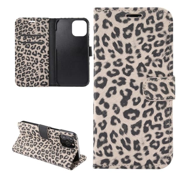 Leopardikuvioinen lompakkokuori iPhone 12 Pro Maxille - Keltainen