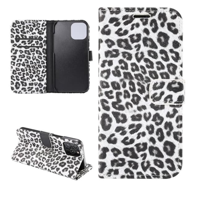 iPhone 12 Pro Max Plånboksfodral Fodral Leopard - Vit