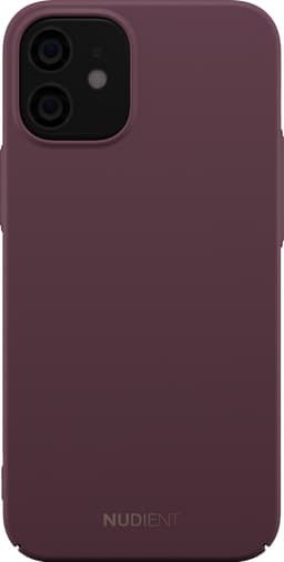 Nudient v2 iPhone 12 mini slankt cover (sangria red)