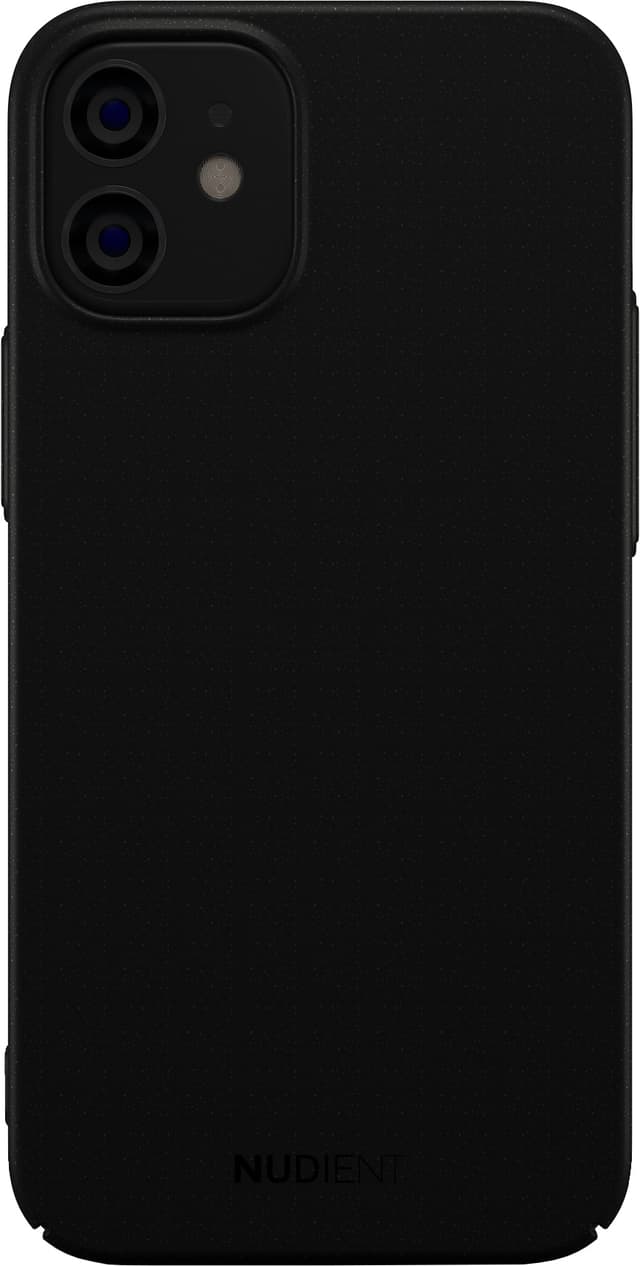 Nudient v2 iPhone 12 Mini slankt deksel (stealth black)