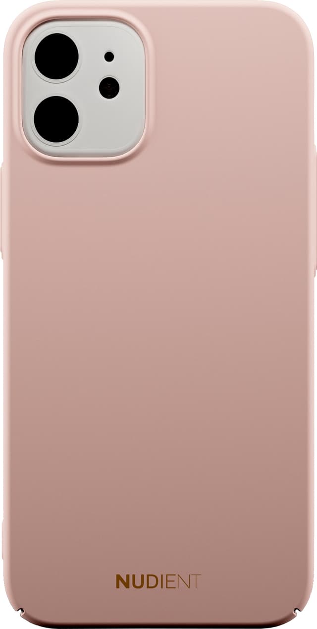 Nudient v2 iPhone 12 mini tunt fodral (dusty pink)