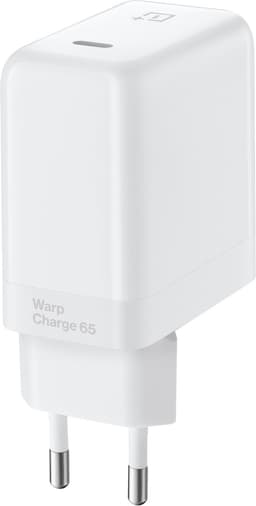 OnePlus Warp Charge 65 strömadapter (vit)