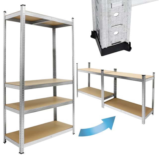 ECD Germany butikshylla Schwerlastregal 160x80x40cm till 320kg belastning