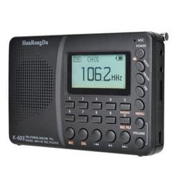 K-603-kannettava FM / AM / SW Stereoradio, jossa Bluetooth ja TF-kortti, musta